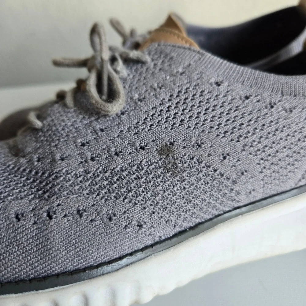 Cole Haan 2.Zerogrand Stitchlite Wingtip Oxford Grey Knit‎ Mens 9M C27947